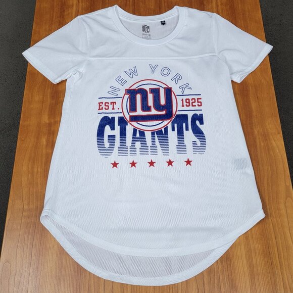 NFL Women's New York Giants White Mesh Tee Shirt - M - Picture 3 of 7